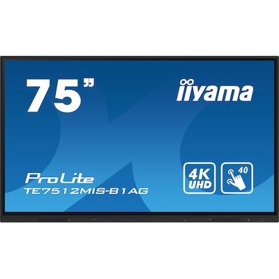 iiyama ProLite TE7512MIS-B1AG 189,3cm (75") 4K UHD Touch Monitor HDMI/VGA/USB-C von Iiyama