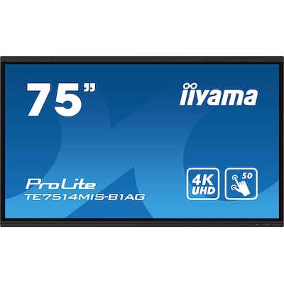 iiyama ProLite TE7514MIS-B1AG 189cm (75") 4K UHD VA Touch Monitor HDMI/DP/USB-C von Iiyama