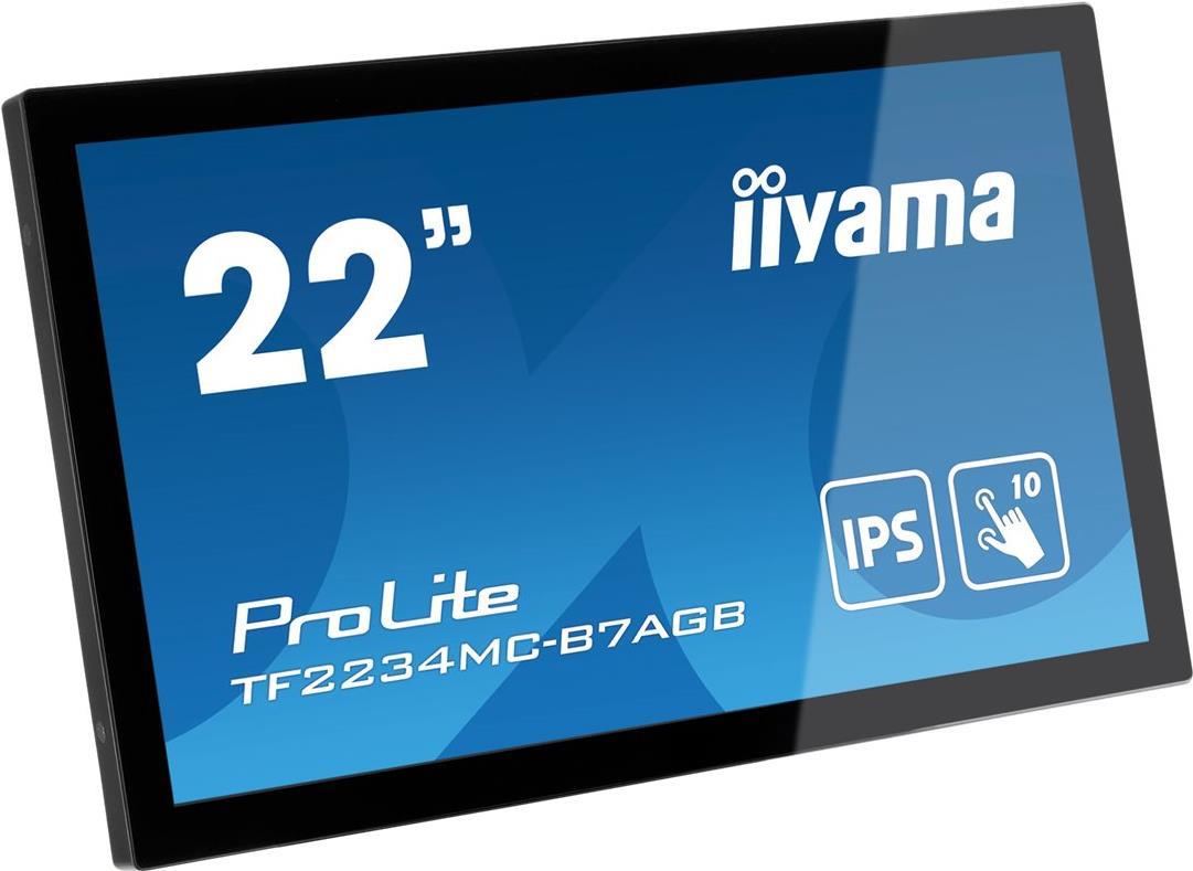 iiyama ProLite TF2234MC-B7AGB - LED-Monitor - 55.9 cm (22) (21.5 sichtbar) - offener Rahmen - Touchscreen - 1920 x 1080 Full HD (1080p) @ 60 Hz - IPS - 350 cd/m² - 1000:1 - 8 ms - HDMI, VGA, DisplayPort - Schwarz von Iiyama