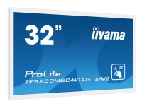 iiyama ProLite TF3239MSC-w1AG - 32 Diagonale (31.5 zu sehen) LED-hintergrundbeleuchteter LCD-Bildschirm - interaktive digitale Beschilderung - mit Touchscreen 1920 x 1080 - kantenbeleuchtet - weiß-matt von Iiyama