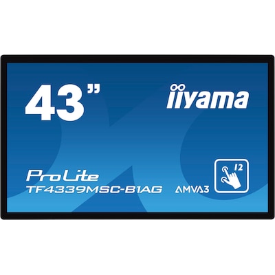 iiyama ProLite TF4339MSC-B1AG 108cm (43") FHD Multi-Touch Monitor HDMI/DP/VGA von Iiyama