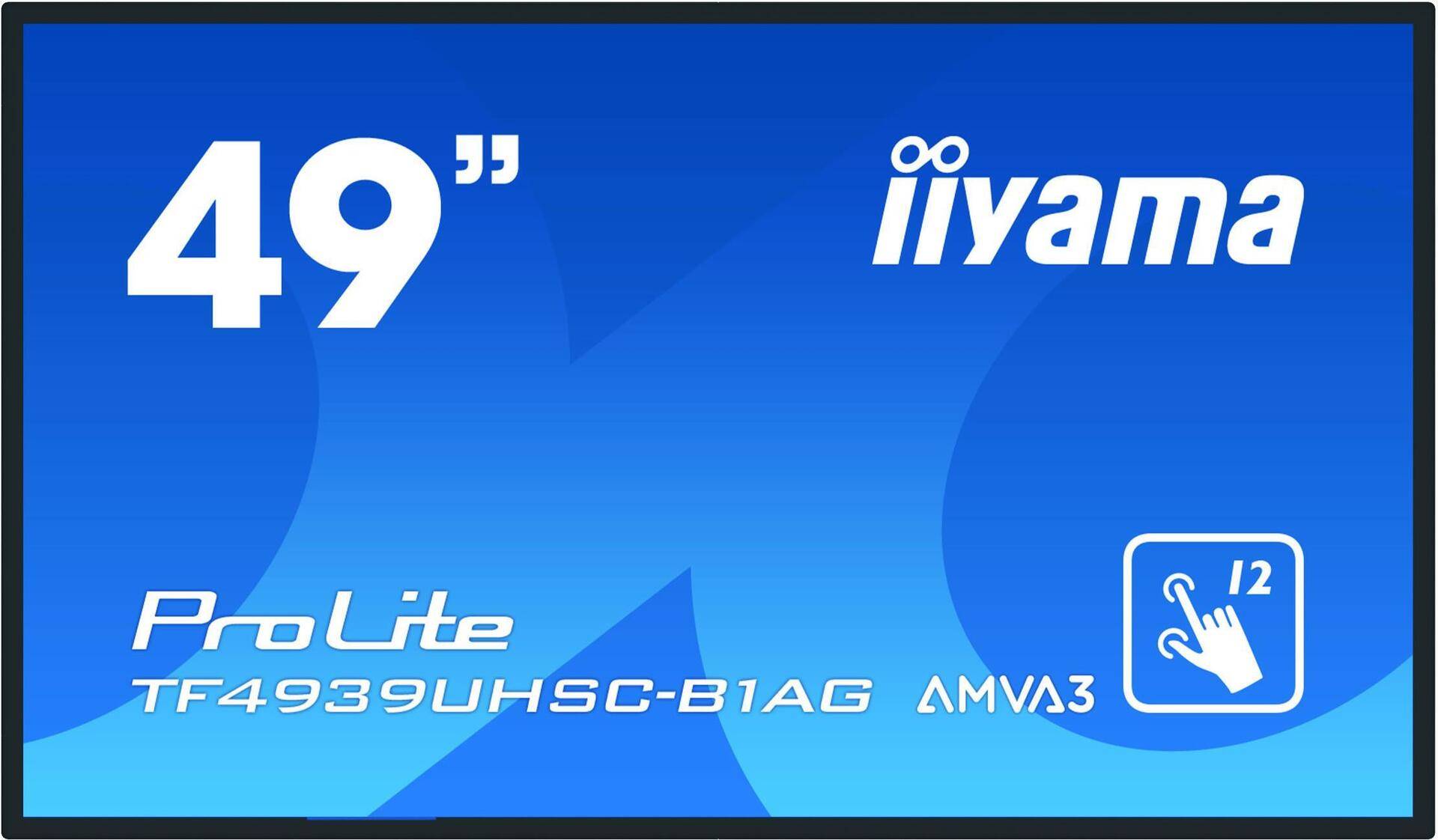 iiyama ProLite TF4939UHSC-B1AG Touchscreen-Monitor 124,5 cm (49 ) 3840 x 2160 Pixel Multitouch Multi-Nutzer Schwarz [Energieklasse G] (TF4939UHSC-B1AG) von Iiyama