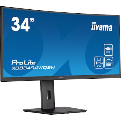iiyama ProLite XCB3494WQSN-B5 86,4cm (34") UWQHD VA Curved Office Monitor 21:9 HDMI/DP/USB-C PD65W 120Hz von Iiyama