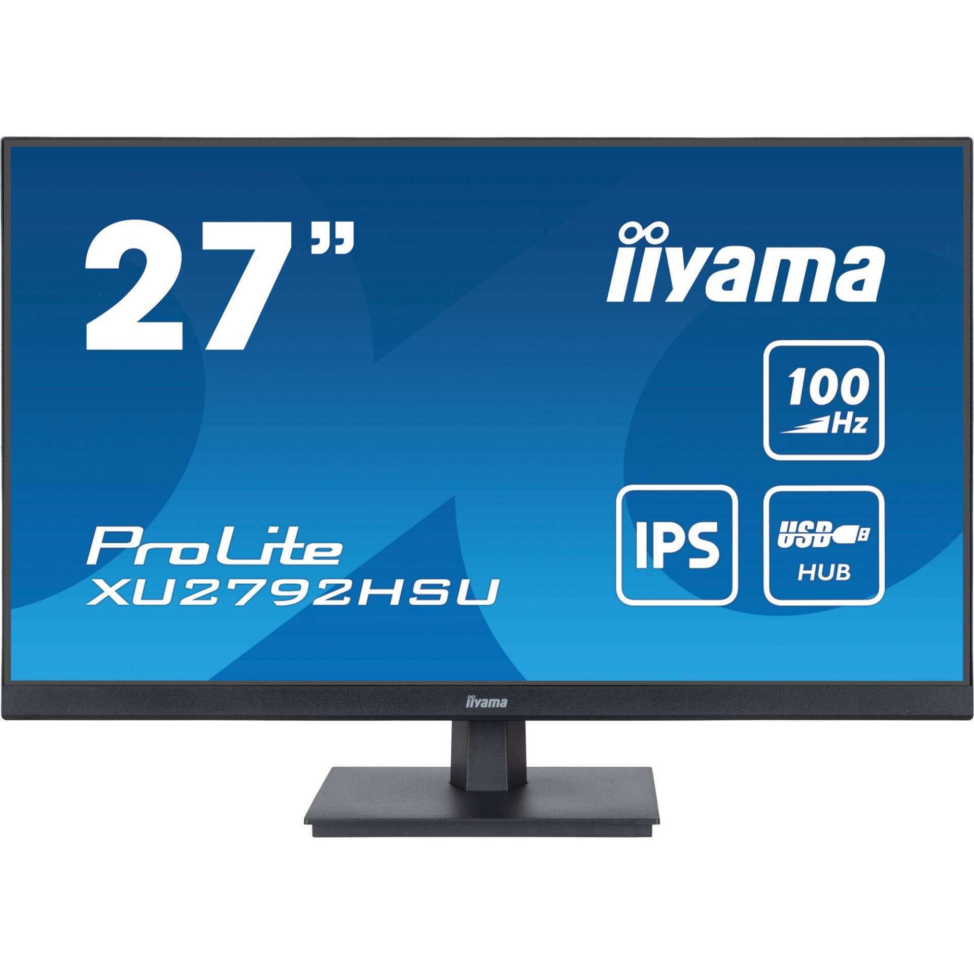 iiyama ProLite XU2792HSU-B6 - LED-Monitor - 68.6 cm (27) - 1920 x 1080 Full HD (1080p) @ 100 Hz - IPS - 250 cd/m² - 1300:1 - 0.4 ms - HDMI, DisplayPort - Lautsprecher - mattschwarz [Energieklasse E] (XU2792HSU-B6) von Iiyama