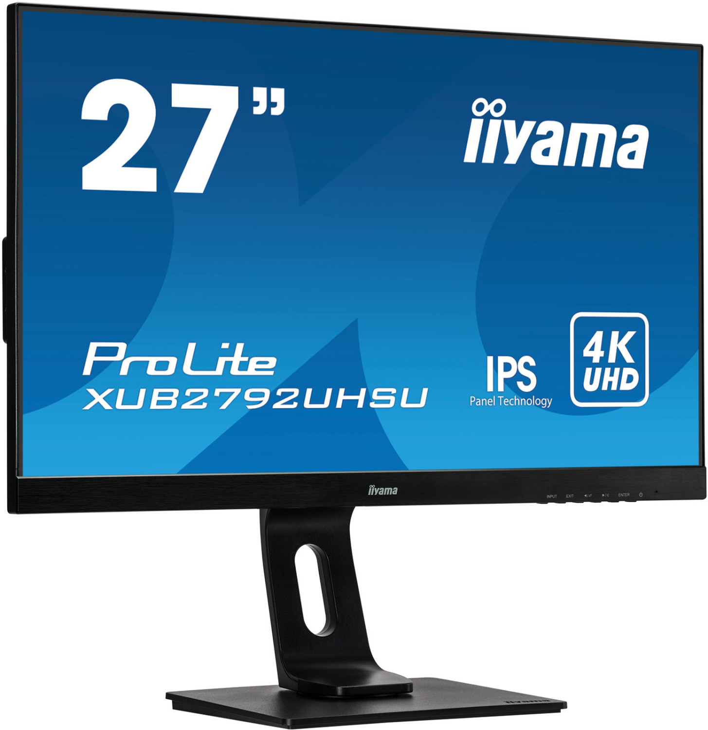 iiyama ProLite XU2792UHSU-B1 - LED-Monitor - 68.4 cm (27) (27 sichtbar) - 3840 x 2160 4K - IPS - 300 cd/m² - 1000:1 - 4 ms - HDMI, DVI, DisplayPort - Lautsprecher von Iiyama