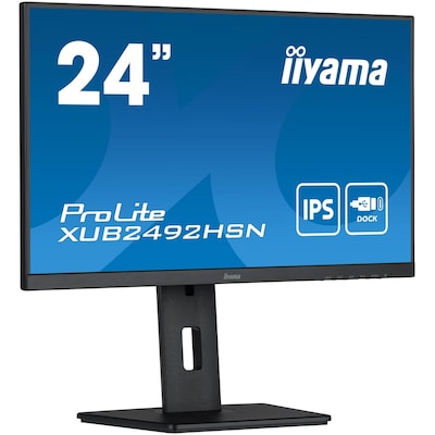 iiyama ProLite XUB2492HSN-B5 60.47 cm (23.8") FHD IPS Monitor DP/HDMI/USB-C von Iiyama