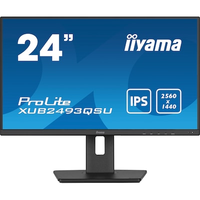 iiyama ProLite XUB2493QSU-B5 60,5cm (23,8") WQHD IPS Monitor HDMI/DP/USB Pivot von Iiyama