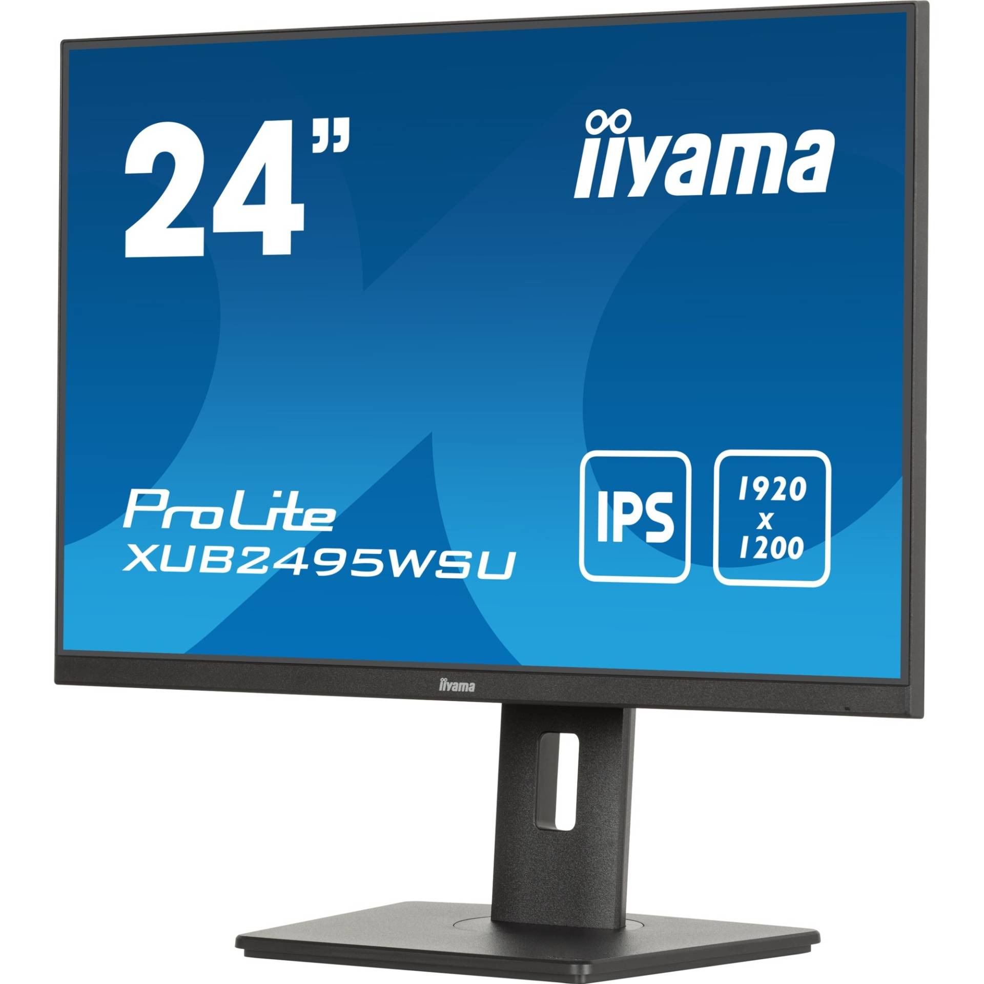 iiyama ProLite XUB2495WSU-B7 24.1 16:10 WUXGA IPS Display schwarz 61.2cm (24.1), 1920 x 1200 IPS 75Hz, 4ms, HDMI, DisplayPort, Lautsprecher 2x 2W, VESA 100 x 100, höhenverstellbar, neigbar, Pivot, drehbar, EEK: D (15kWh/1000h, 61cm), 3x USB3.2 Gen1 Hub, 1x USB Type-C 15W [Energieklasse D] (XUB2495WSU-B7) von Iiyama