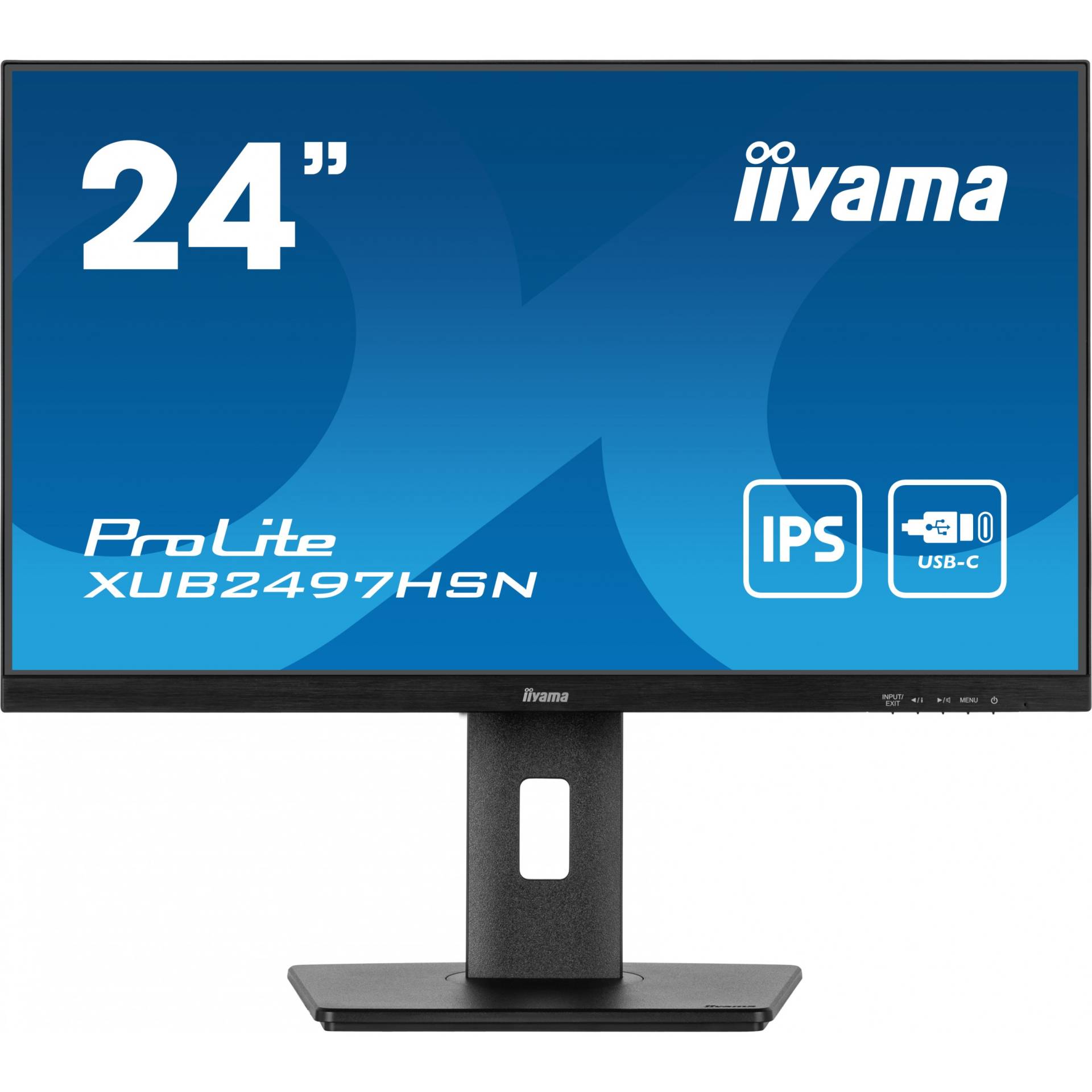 60.5cm/23.8"" (1920x1080) iiyama ProLite XUB2497HSN-B2 16:9 FHD IPS 1ms 100Hz HDMI DP USB-Hub Speaker Pivot Black von Iiyama