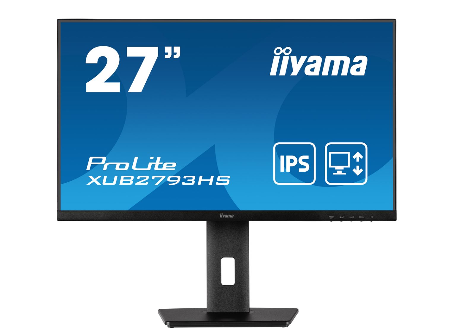 iiyama ProLite XUB2793HS 27 16:9 Full HD IPS Display schwarz 69cm (27), 1920 x 1080 IPS 100Hz, 1ms, DisplayPort, HDMI, Lautsprecher 2x 2W, VESA 100x100, höhenverstellbar, Pivot, neigbar, drehbar, EEK: E (22kWh/1000h, 69cm) [Energieklasse E] (XUB2793HS-B7) von Iiyama