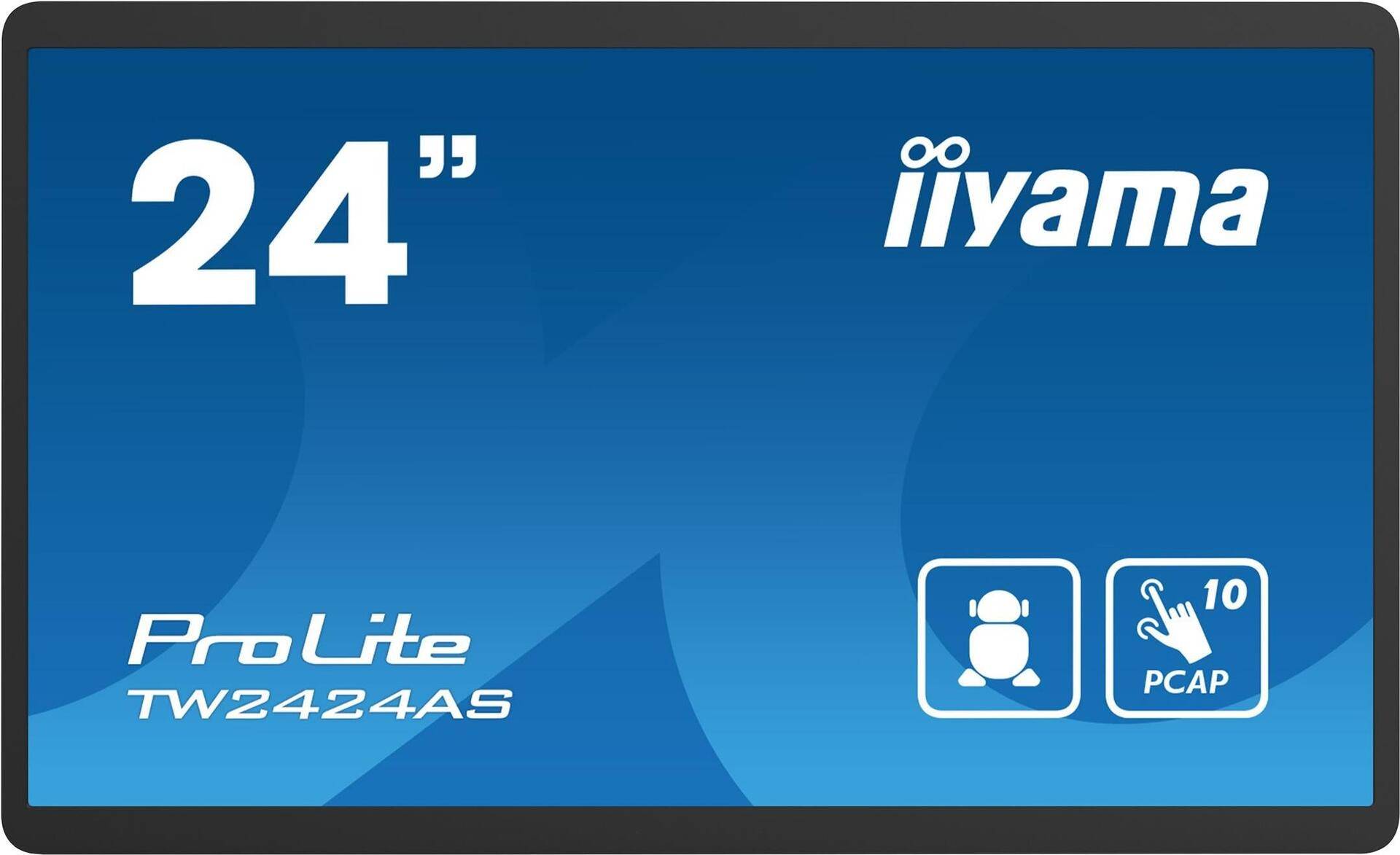 iiyama TW2424AS-B1 Signage-Display Digital Beschilderung Flachbildschirm 60,5 cm (23.8) WLAN 250 cd/m² 4K Ultra HD Schwarz Touchscreen Eingebauter Prozessor Android 24/7 (TW2424AS-B1) von Iiyama