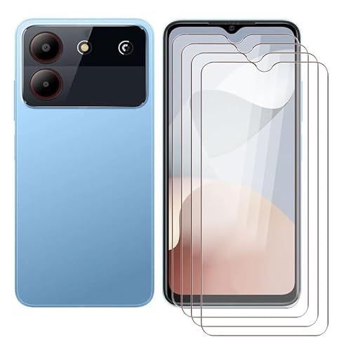 Ikiiqii [4 Sätze Temperierte Folie Schutzfolie Gehärtetes Glass Film für ZTE Blade A54 (6.60") 9H Härte HD Kratzfest haltbarer Qualitäts Film Protector Schutz Keine Blasen von Ikiiqii