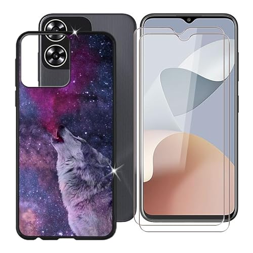 Ikiiqii Hülle für ZTE Blade V50S (6.60") Schutzhülle Black Bumper Cover Sanft Silikon TPU Schale Case Handyhülle + [2 Sätze] Gehärtetes Glass schutzfolie - Entspannt von Ikiiqii