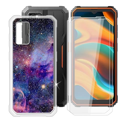 Ikiiqii für Blackview BV4800 (6.56") Handyhülle + Displayschutz(2 Sätze), Hülle rutschfeste Stoßkasten Schale Schutzhülle + Gehärtetes Glas - Buntes von Ikiiqii