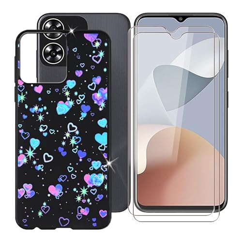 Ikiiqii für ZTE Blade V50S (6.60") Handyhülle + Displayschutz(2 Sätze), Hülle rutschfeste Stoßkasten Schale Schutzhülle + Gehärtetes Glas - Fantasiestadt von Ikiiqii