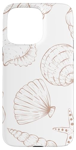 Hülle für iPhone 15 Pro Max Muscheln und Seesterne: MeeresEleganz in Linien Hülle für iPhone 15 Pro Max Muscheln und Seesterne: MeeresEleganz in Linien von Ikota Design