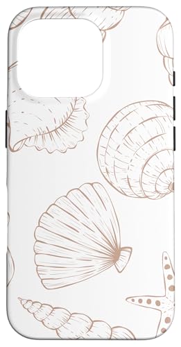 Hülle für iPhone 16 Pro Muscheln und Seesterne: MeeresEleganz in Linien Hülle für iPhone 16 Pro Muscheln und Seesterne: MeeresEleganz in Linien von Ikota Design