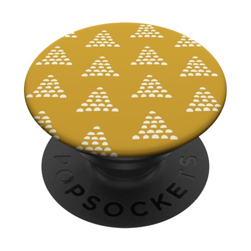Patrón Escams Minimalista en Blanco sobre Fondo Mostaza PopSockets Klebender PopGrip Patrón Escams Minimalista en Blanco sobre Fondo Mostaza PopSockets Klebender PopGrip von Ikota Design