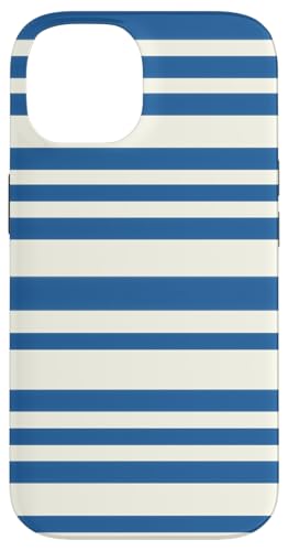 Patrón de Rayas Azul Marino y Blanco - Estilo Náutico Retro Hülle für iPhone 14 von Ikota Design