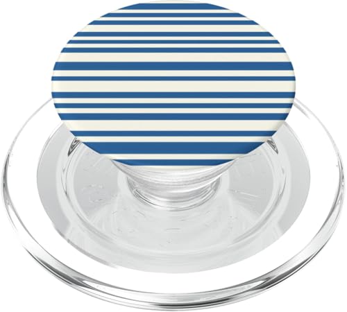 Patrón de Rayas Azul Marino y Blanco - Estilo Náutico Retro PopSockets PopGrip für MagSafe Patrón de Rayas Azul Marino y Blanco - Estilo Náutico Retro PopSockets PopGrip für MagSafe von Ikota Design