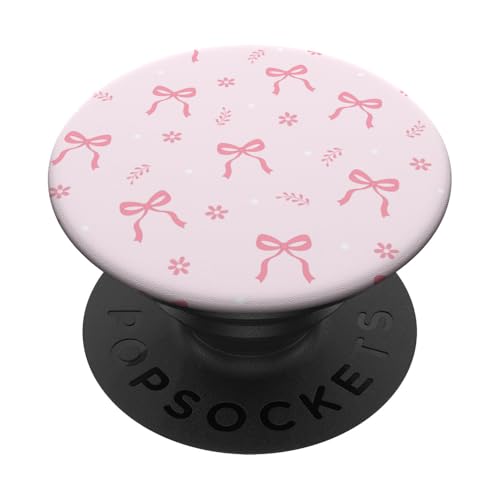Rosa Schleifen-Coquette-Muster - Femininer und zarter Stil PopSockets Klebender PopGrip Rosa Schleifen-Coquette-Muster - Femininer und zarter Stil PopSockets Klebender PopGrip von Ikota Design