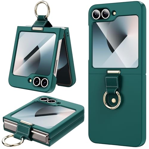 Ikziwreo - Handyhülle für Samsung Galaxy Z Flip 6 Hülle mit Ring, Displayschutz, Kameraschutz, Hart PC Samsung Galaxy Z Flip 6 Schutzhülle, Stoßfest Kratzfest Leichte Schutzhülle - Grün Ikziwreo - Handyhülle für Samsung Galaxy Z Flip 6 Hülle mit Ring, Displayschutz, Kameraschutz, Hart PC Samsung Galaxy Z Flip 6 Schutzhülle, Stoßfest Kratzfest Leichte Schutzhülle - Grün von Ikziwreo