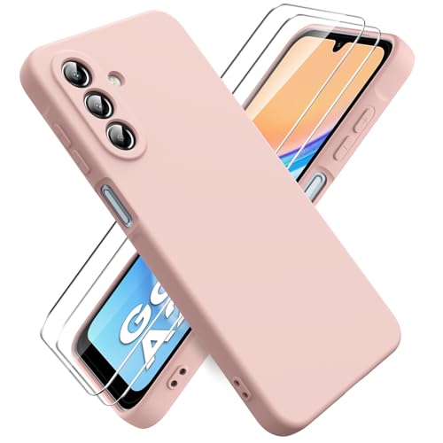Ikziwreo Hülle für Samsung Galaxy A26 5G Handyhülle, mit 2 Stück Displayschutzfolien, Reiner Farbe Ultradünne Weich Silikonhülle, Stoßfeste Anti-Scratch Gummi Schutzhülle - Rosa Ikziwreo Hülle für Samsung Galaxy A26 5G Handyhülle, mit 2 Stück Displayschutzfolien, Reiner Farbe Ultradünne Weich Silikonhülle, Stoßfeste Anti-Scratch Gummi Schutzhülle - Rosa von Ikziwreo