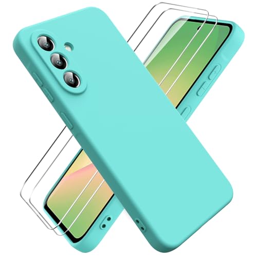 Ikziwreo Hülle für Samsung Galaxy A56 5G Handyhülle, mit 2 Stück Displayschutzfolien, Reiner Farbe Ultradünne Weich Silikonhülle, Stoßfeste Anti-Scratch Gummi Schutzhülle - Eisblau Ikziwreo Hülle für Samsung Galaxy A56 5G Handyhülle, mit 2 Stück Displayschutzfolien, Reiner Farbe Ultradünne Weich Silikonhülle, Stoßfeste Anti-Scratch Gummi Schutzhülle - Eisblau von Ikziwreo