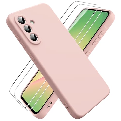 Ikziwreo Hülle für Samsung Galaxy A56 5G Handyhülle, mit 2 Stück Displayschutzfolien, Reiner Farbe Ultradünne Weich Silikonhülle, Stoßfeste Anti-Scratch Gummi Schutzhülle - Rosa Ikziwreo Hülle für Samsung Galaxy A56 5G Handyhülle, mit 2 Stück Displayschutzfolien, Reiner Farbe Ultradünne Weich Silikonhülle, Stoßfeste Anti-Scratch Gummi Schutzhülle - Rosa von Ikziwreo
