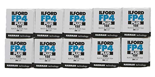 Ilford Schwarz-Weiß-Film FP4+, 36 Aufnahmen, Multipack mit 10 Stück von Ilford