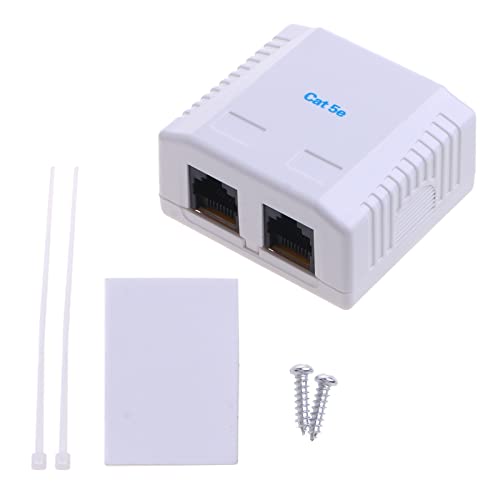 Illkjasfc Cat5e 8P8C Anschluss Ungeschirmte Doppelport Desktop Montagebox Cat5e Informationsbuchse von Illkjasfc