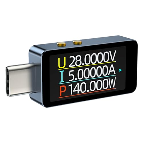 Illkjasfc Tragbarer USB C Tester Mit Echtzeit Spannungs Und Stromanzeige Zur Analyse Der Batterieleistung von Illkjasfc