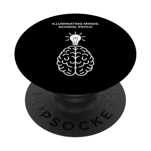 Schule Psychisch Gehirn Glühbirne Design PopSockets Klebender PopGrip Schule Psychisch Gehirn Glühbirne Design PopSockets Klebender PopGrip von Illuminating Minds Designs