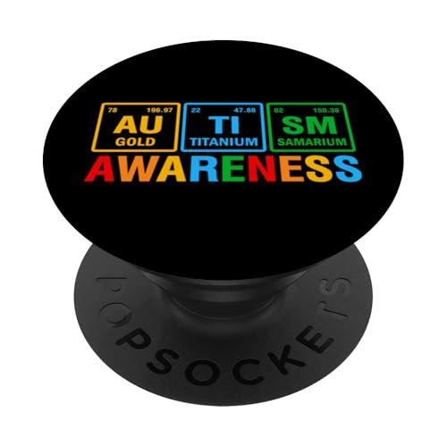 Autism Awareness Gold Titanium Samarium PopSockets Klebender PopGrip Autism Awareness Gold Titanium Samarium PopSockets Klebender PopGrip von Im April tragen wir blaue