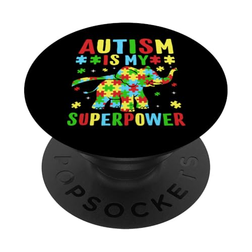 Autism Is My Superpower PopSockets Klebender PopGrip Autism Is My Superpower PopSockets Klebender PopGrip von Im April tragen wir blaue