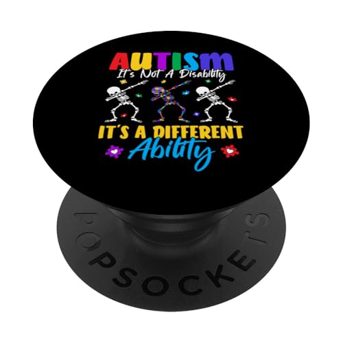 Autism It's Not A Disability It's A Different Ability PopSockets Klebender PopGrip Autism It's Not A Disability It's A Different Ability PopSockets Klebender PopGrip von Im April tragen wir blaue