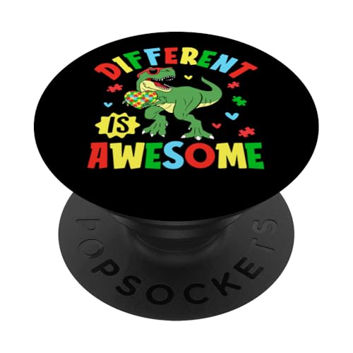 Different Is Awesome PopSockets Klebender PopGrip von Im April tragen wir blaue