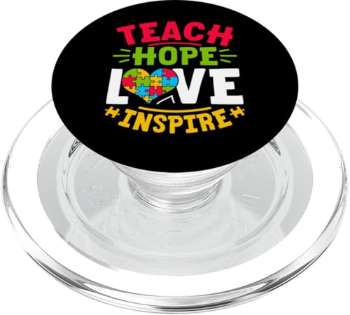 Tech Hope Love Inspire PopSockets PopGrip für MagSafe von Im April tragen wir blaue