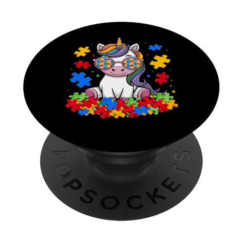 Unicorn Autistic Autism Awareness PopSockets Klebender PopGrip Unicorn Autistic Autism Awareness PopSockets Klebender PopGrip von Im April tragen wir blaue