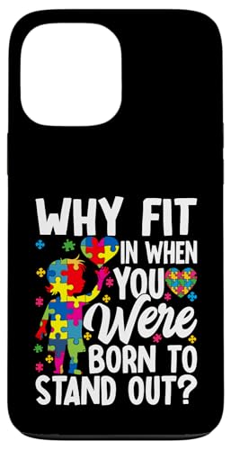 Why Fit In When You Were Born To Stand Out? Hülle für iPhone 13 Pro Max von Im April tragen wir blaue