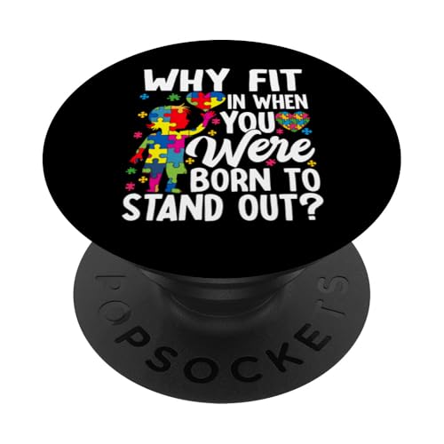 Why Fit In When You Were Born To Stand Out? PopSockets Klebender PopGrip Why Fit In When You Were Born To Stand Out? PopSockets Klebender PopGrip von Im April tragen wir blaue