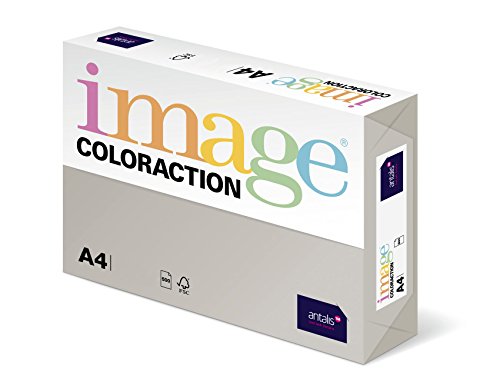 Image Coloraction Iceland - farbiges Kopierpapier - DIN A4, 210 x 297 mm, 160 g/m² - buntes, holzfreies Druckerpapier für Kopierer - 250 Blatt - Grau von Image Coloraction