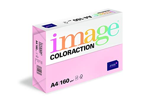 Image Coloraction Tropic - farbiges Kopierpapier - DIN A4, 210 x 297 mm, 160 g/m² - buntes, holzfreies Druckerpapier für Kopierer - 250 Blatt - Hellrosa von Image Coloraction