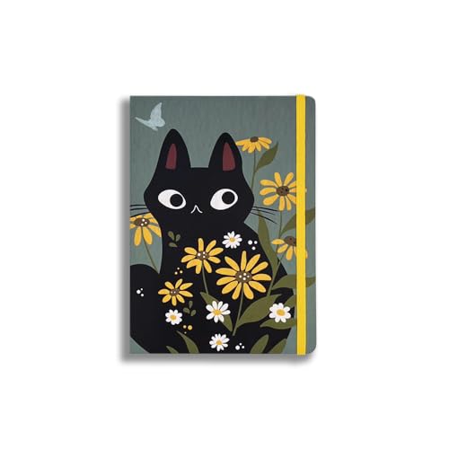 Imagicom Gestreiftes Notizbuch Black Cat Maxi 15 x 21 cm von Imagicom