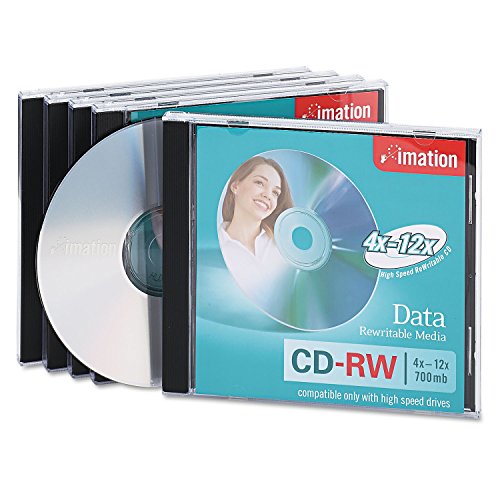 Imation CD-RW 4-12x High Speed 5pk Jewel Case CD-RW 700MB 51356- CD-RW (CD-RW, 700 MB, 5X 120 mm, 80 min, 12x) von Imation
