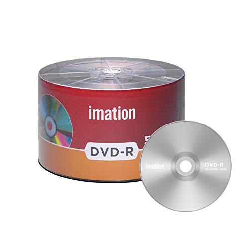 Imation DVD-R 16 x 4,7 GB / 120 Minuten Marken-Logo, blanko, für Filme und Daten, 50 Stück von Imation