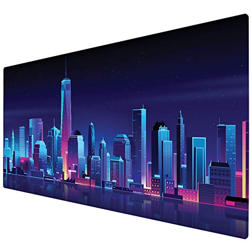 Imegny Citynight033 Erweitertes Gaming-Mauspad, Mauspad für hohe DPI, professionelle Gaming-Qualität (90 x 40 cm) von Imegny