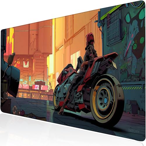 Imegny Neon City Schreibtischunterlage, Anime-Mauspad, Gaming-Mauspad, Schreibtischunterlage, 35,4 x 15,7 cm, große Mauspads für Schreibtisch, erweiterte Tastatur, Mauspad mit Anti-Rutsch Imegny Neon City Schreibtischunterlage, Anime-Mauspad, Gaming-Mauspad, Schreibtischunterlage, 35,4 x 15,7 cm, große Mauspads für Schreibtisch, erweiterte Tastatur, Mauspad mit Anti-Rutsch von Imegny