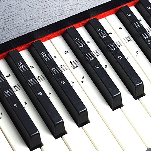 Imelod Keyboard und Klavier Aufkleber für 49/61/76/88 Key Keyboards, Klavier und Keyboard Music Note Full Set Aufkleber von Imelod