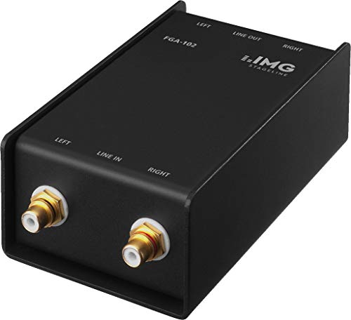 IMG STAGELINE FGA-102 Professioneller Stereo-Line-Übertrager schwarz von IMG